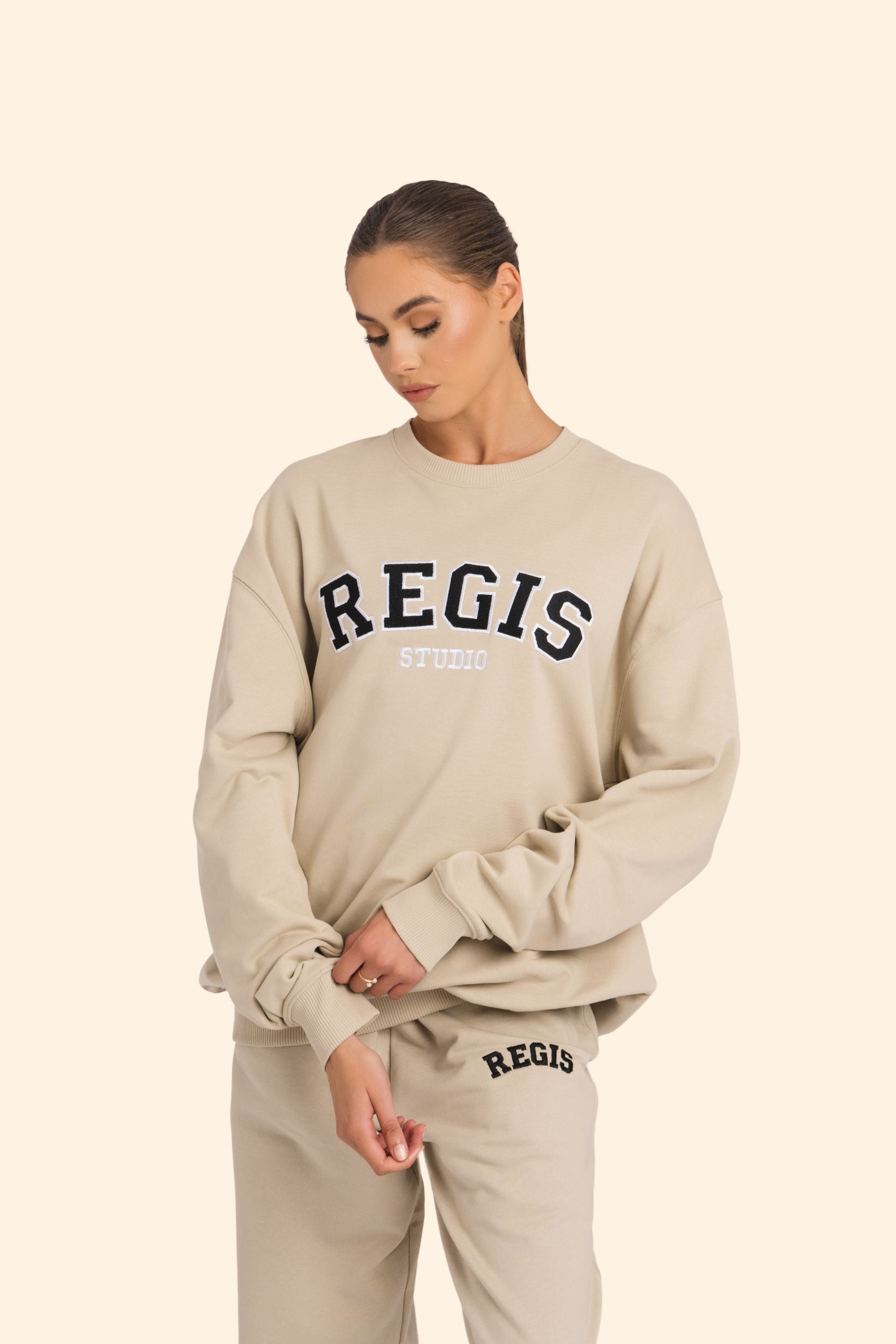 Women's Organic Combed Ringspon Cotton Sweatshirt - Desert Dust