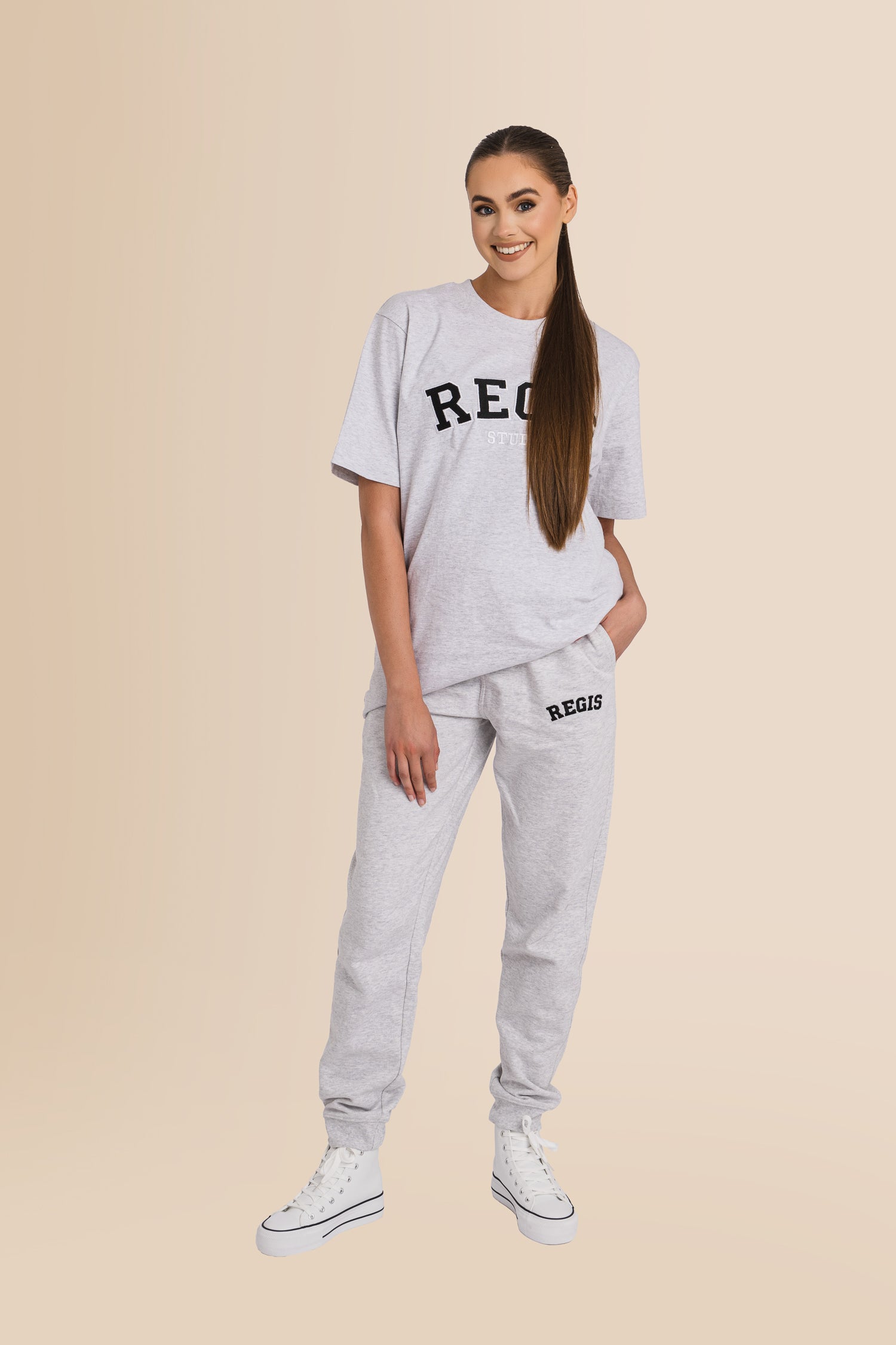 Organic French Terry Jogger Pants - Cool Heather Grey