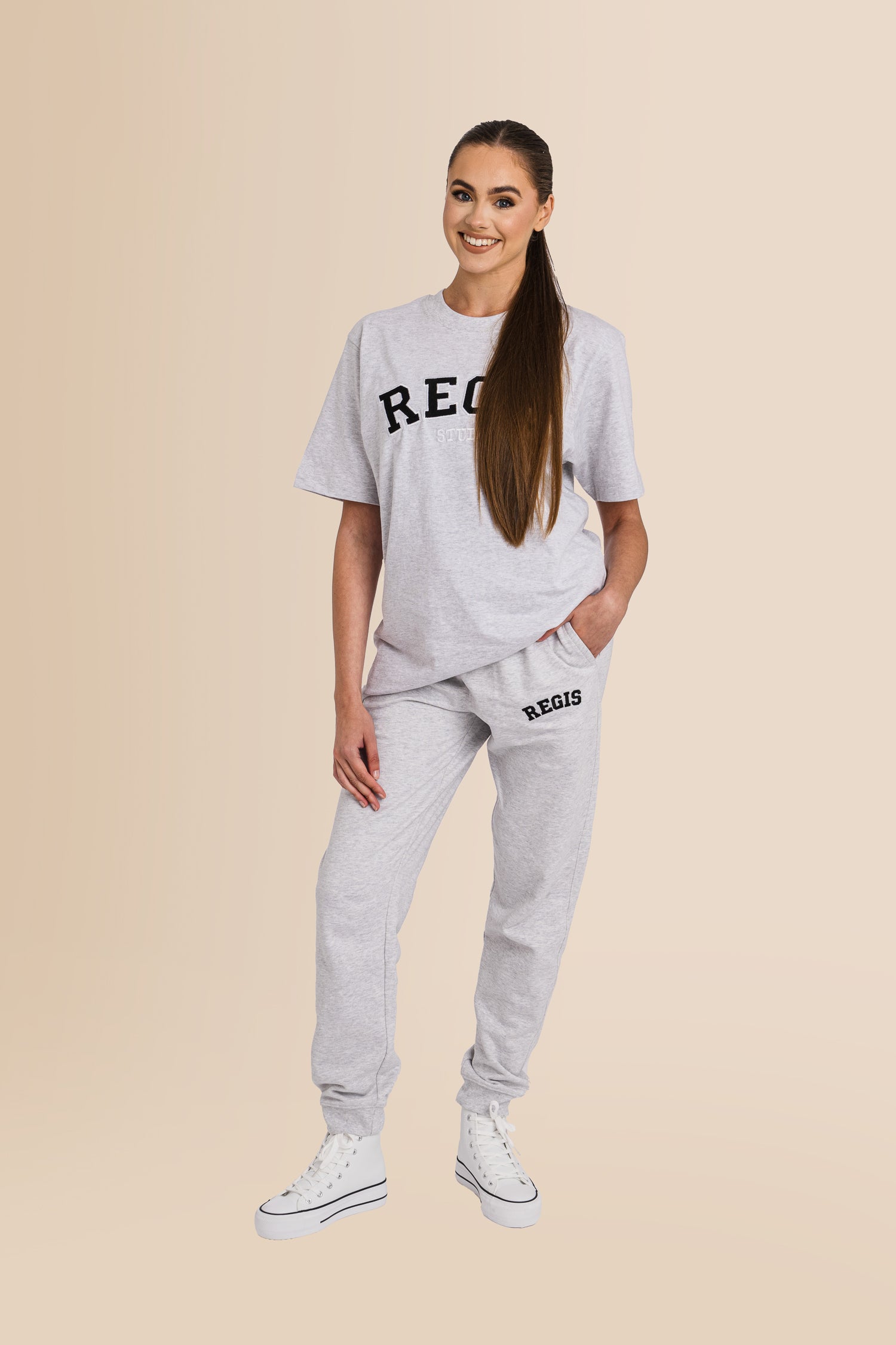 Organic French Terry Jogger Pants - Cool Heather Grey