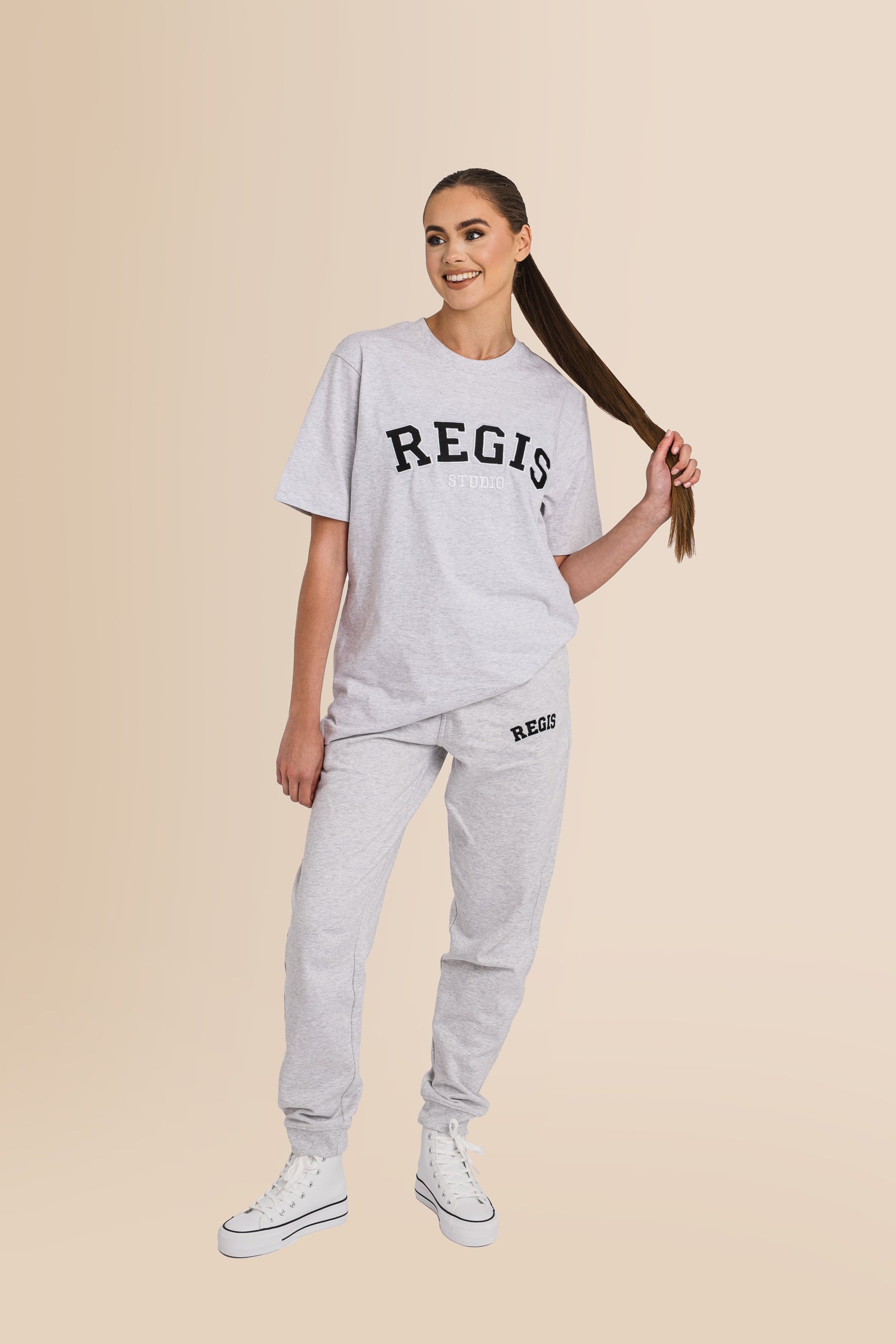 Organic French Terry Jogger Pants - Cool Heather Grey