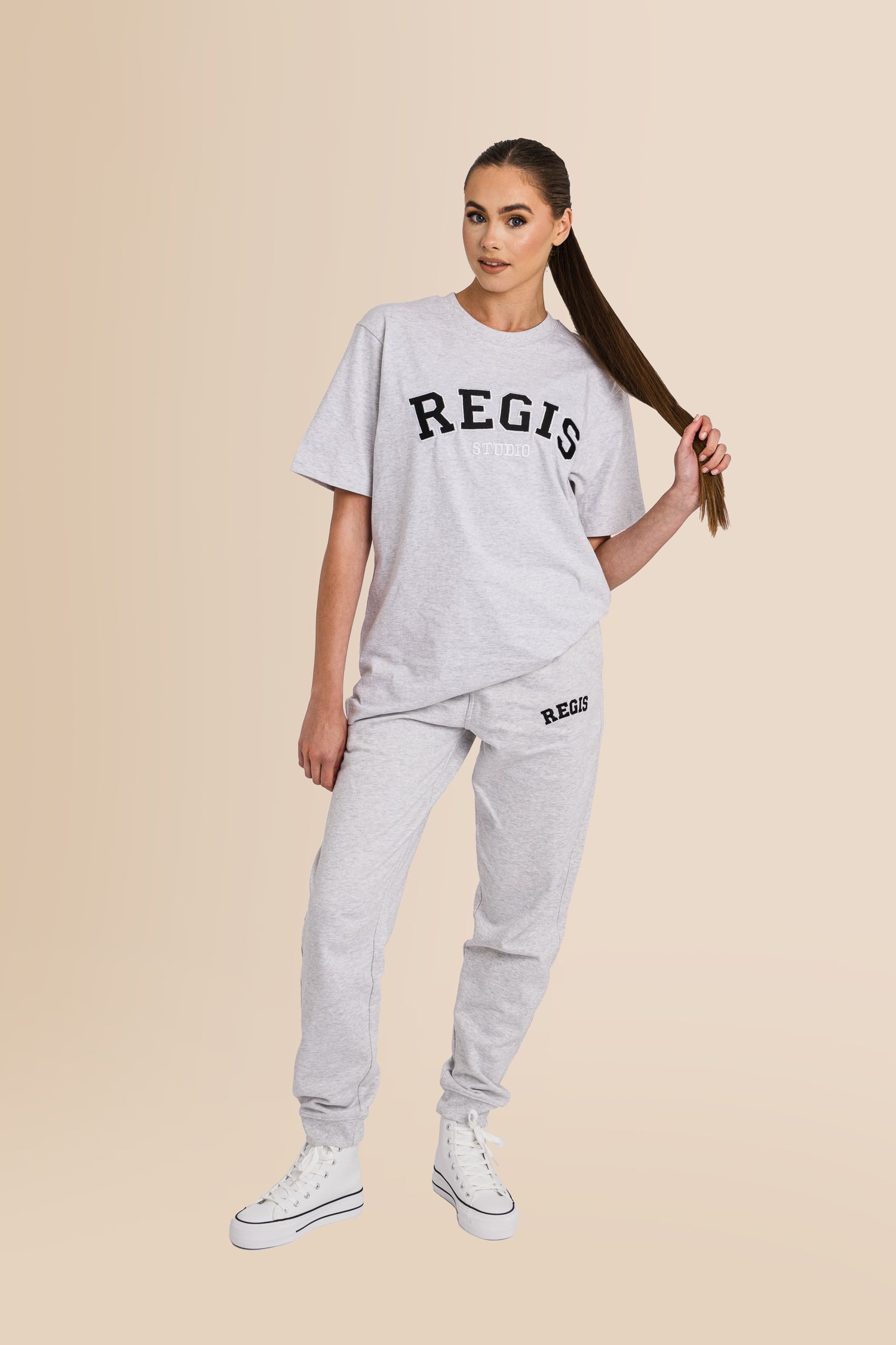 Organic French Terry Jogger Pants - Cool Heather Grey