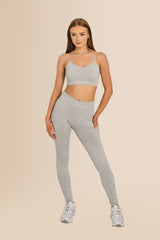 Women's Ribbed - Multi-Sport Leggings - Grey