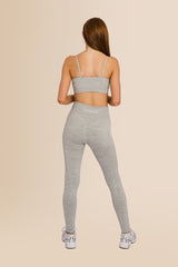 Women's Ribbed - Multi-Sport Leggings - Grey