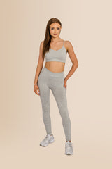 Women's Ribbed - Multi-Sport Leggings - Grey