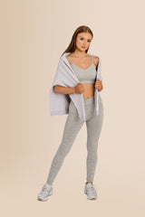 Women's Ribbed - Multi-Sport Leggings - Grey