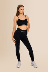 Women's Ribbed Multi-Sport Leggings - Black