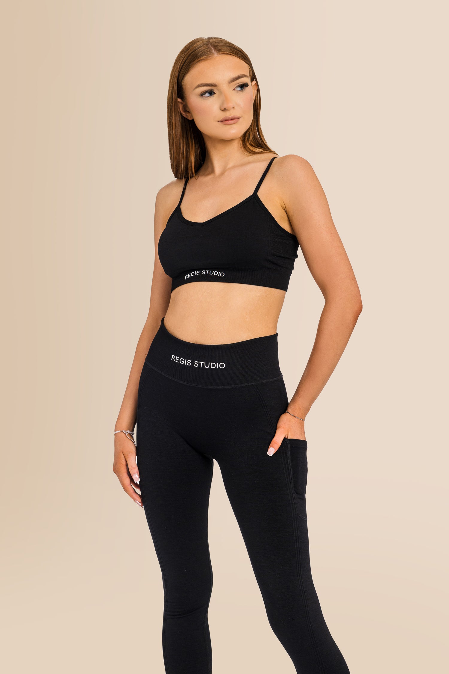 Women's Ribbed Multi-Sport Leggings - Black