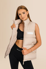 Padded Recycled Puffer Gilet - Desert Dust