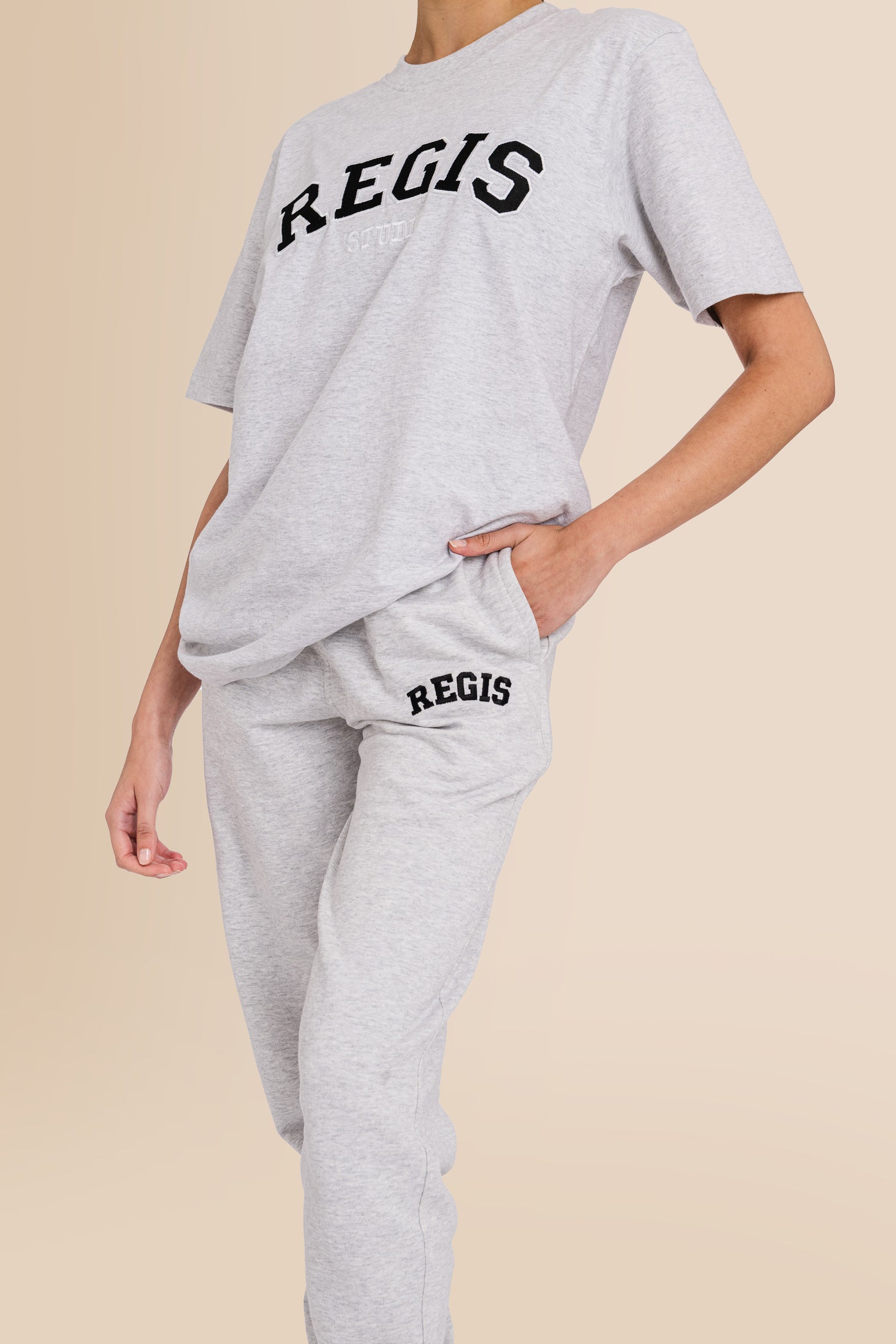 Organic French Terry Jogger Pants - Cool Heather Grey