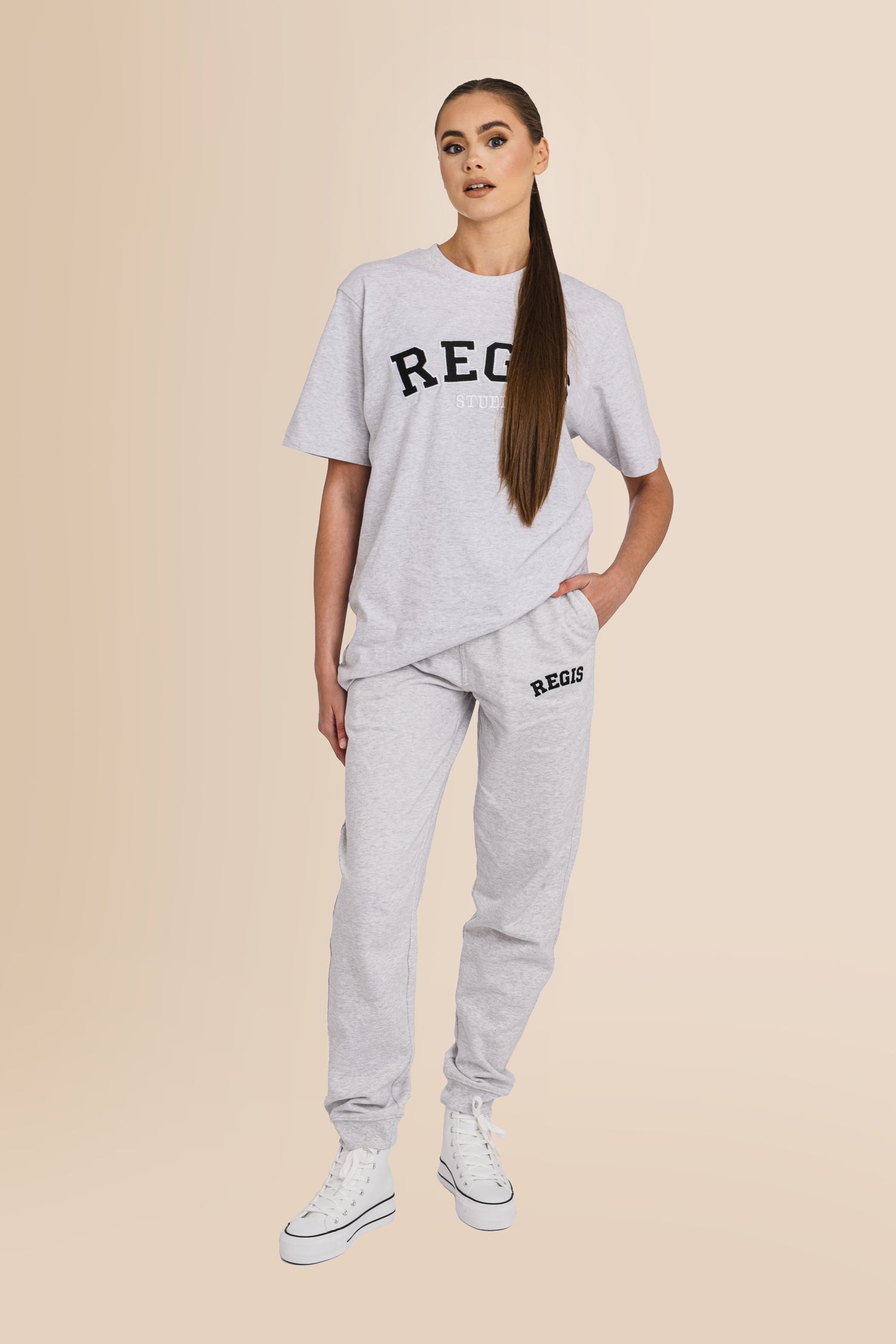 Organic French Terry Jogger Pants - Cool Heather Grey