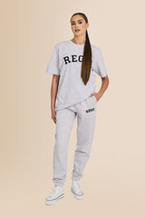 Organic French Terry Jogger Pants - Cool Heather Grey