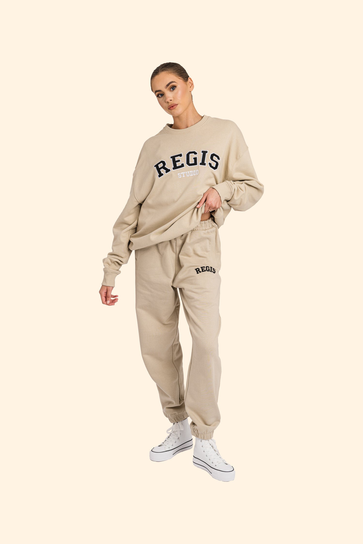 Organic French Terry Jogger Pants - Desert Dust