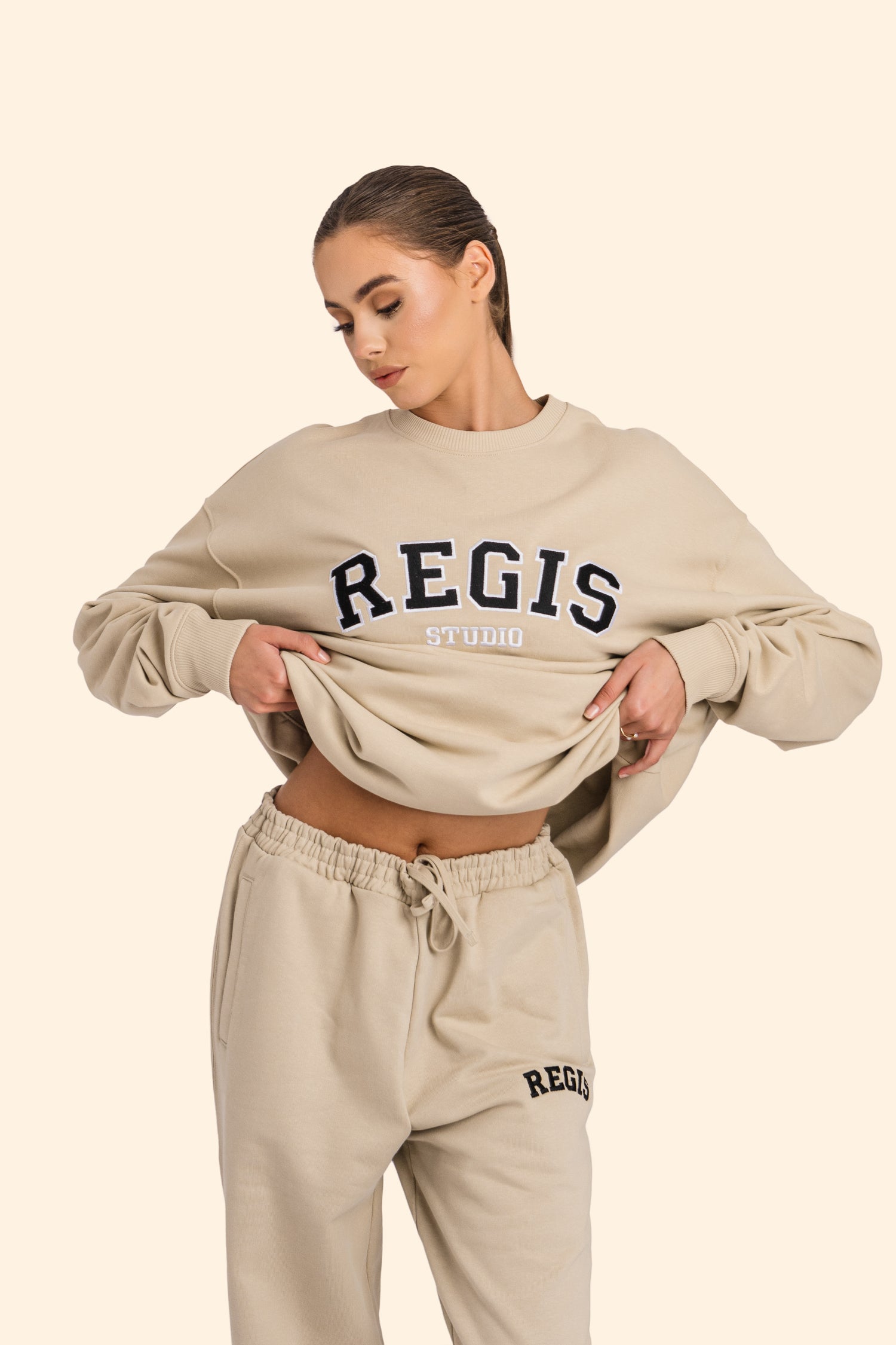 Organic French Terry Jogger Pants - Desert Dust