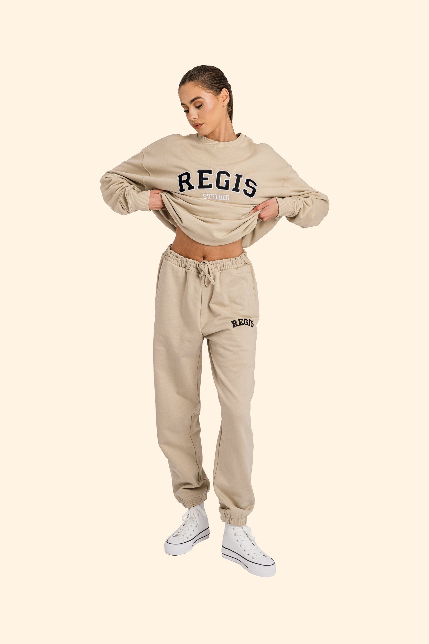 Organic French Terry Jogger Pants - Desert Dust