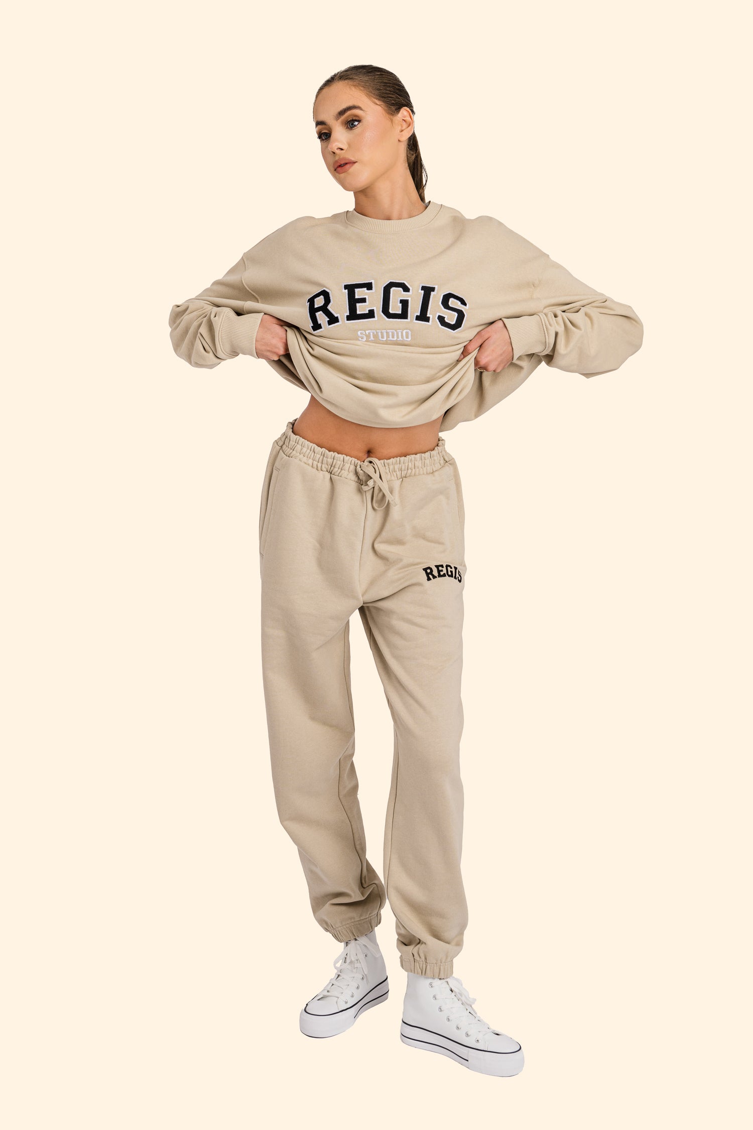 Organic French Terry Jogger Pants - Desert Dust