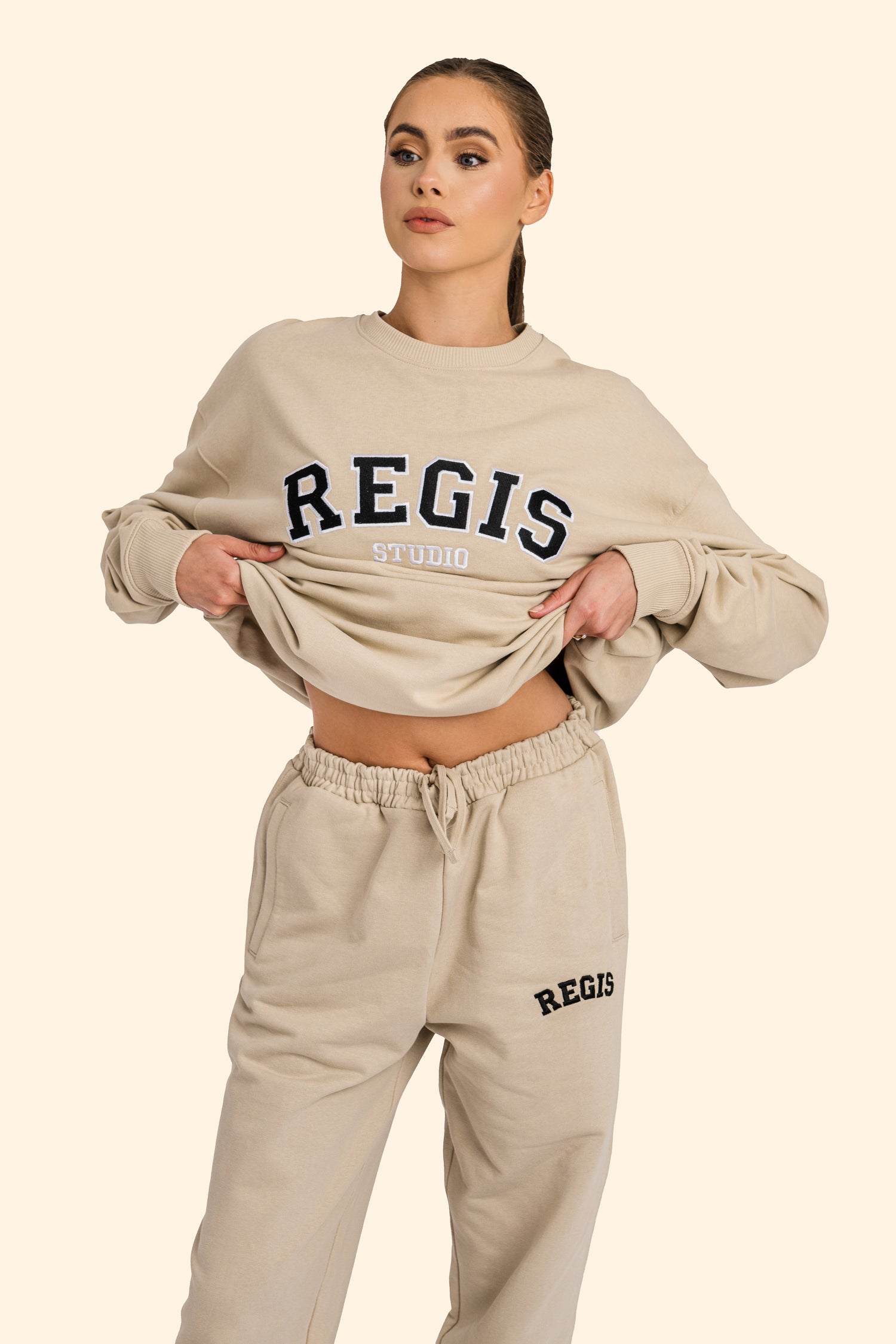 Organic French Terry Jogger Pants - Desert Dust