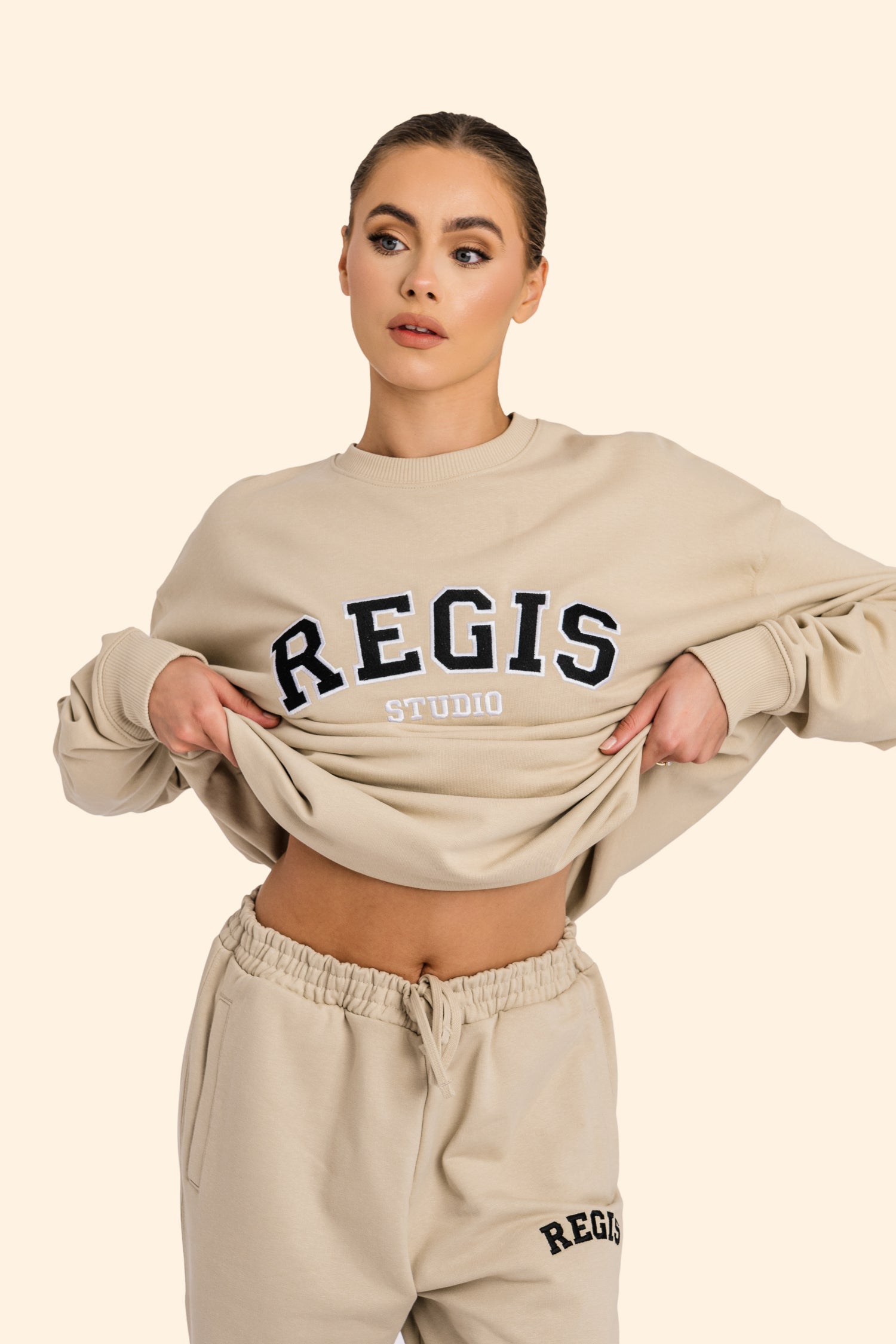 Organic French Terry Jogger Pants - Desert Dust