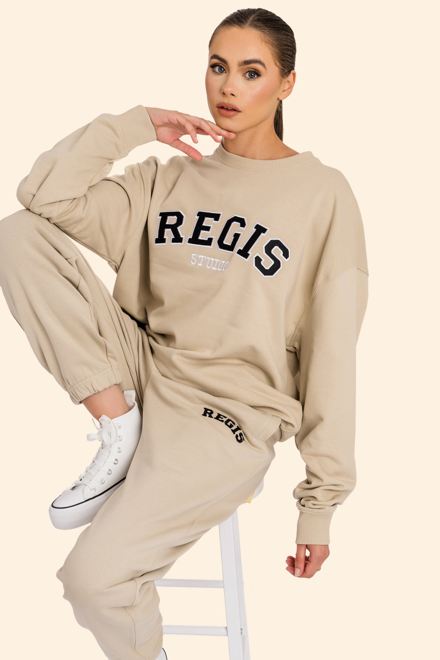 Organic French Terry Jogger Pants - Desert Dust