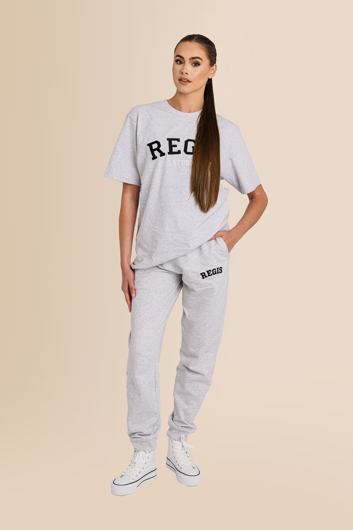 Organic French Terry Jogger Pants - Cool Heather Grey