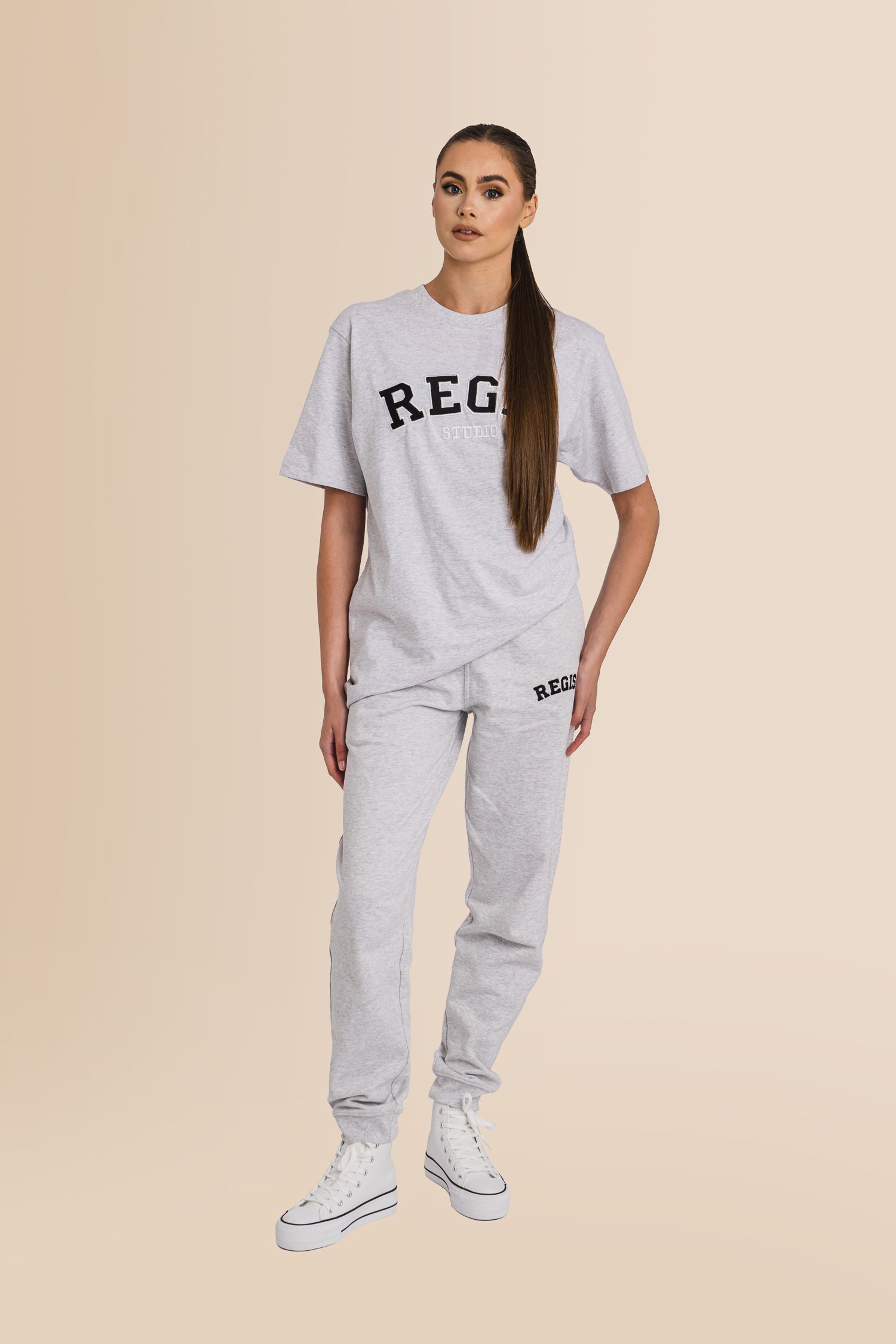 Organic French Terry Jogger Pants - Cool Heather Grey