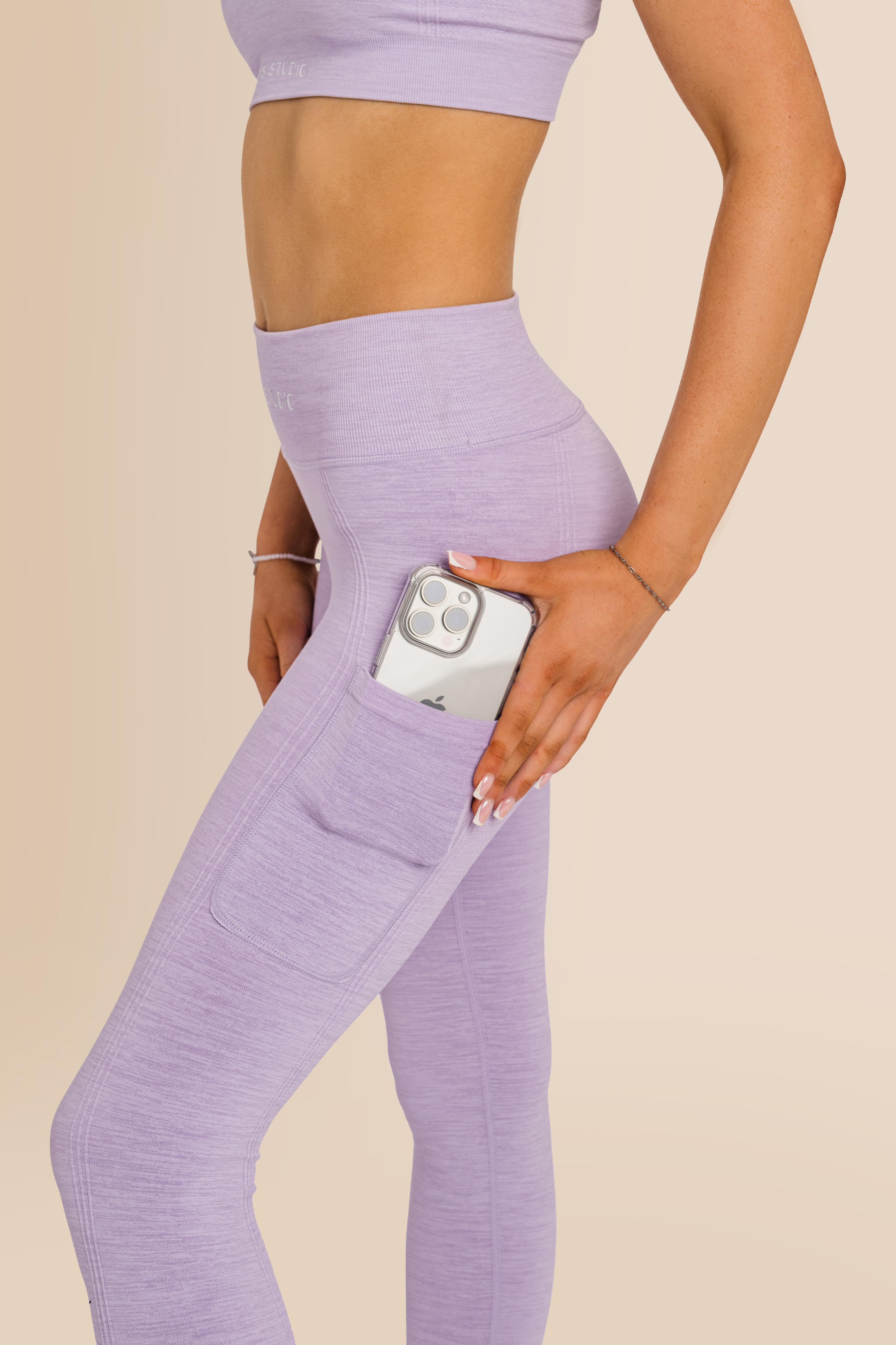 Women's Ribbed - Multi-Sport Leggings - Lilac