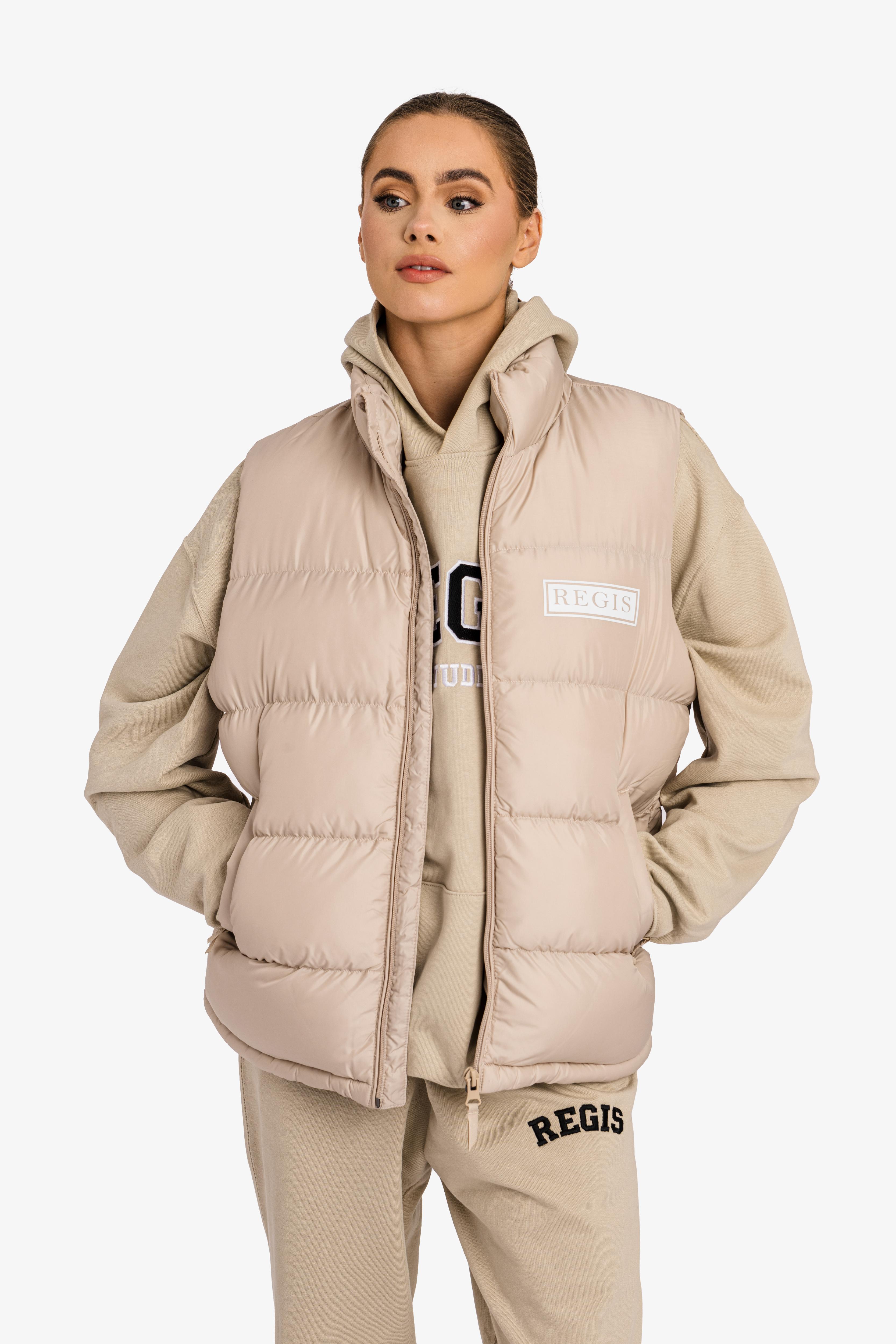 Padded Recycled Puffer Gilet - Desert Dust