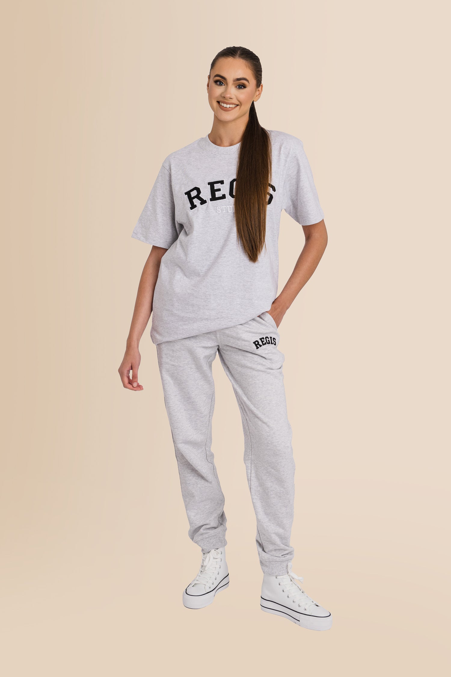 Organic French Terry Jogger Pants - Cool Heather Grey