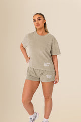 Women’s Terry Towel Shorts – Organic Comfort Blend - Almond Green