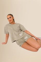 Women’s Terry Towel Shorts – Organic Comfort Blend - Almond Green