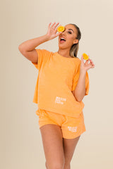 Women’s Terry Towel Shorts – Organic Comfort Blend - Apricot