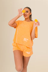 Women’s Terry Towel Shorts – Organic Comfort Blend - Apricot