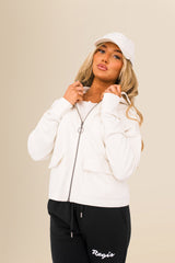 Women's Organic French Terry  Hooded Sweatshirt - Ivory