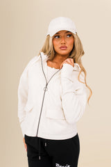 Women's Organic French Terry  Hooded Sweatshirt - Ivory