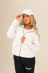 Women's Organic French Terry  Hooded Sweatshirt - Ivory