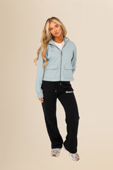 Women's Organic French Terry  Hooded Sweatshirt - Jade Green