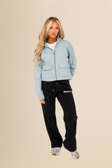 Women's Organic French Terry  Hooded Sweatshirt - Jade Green