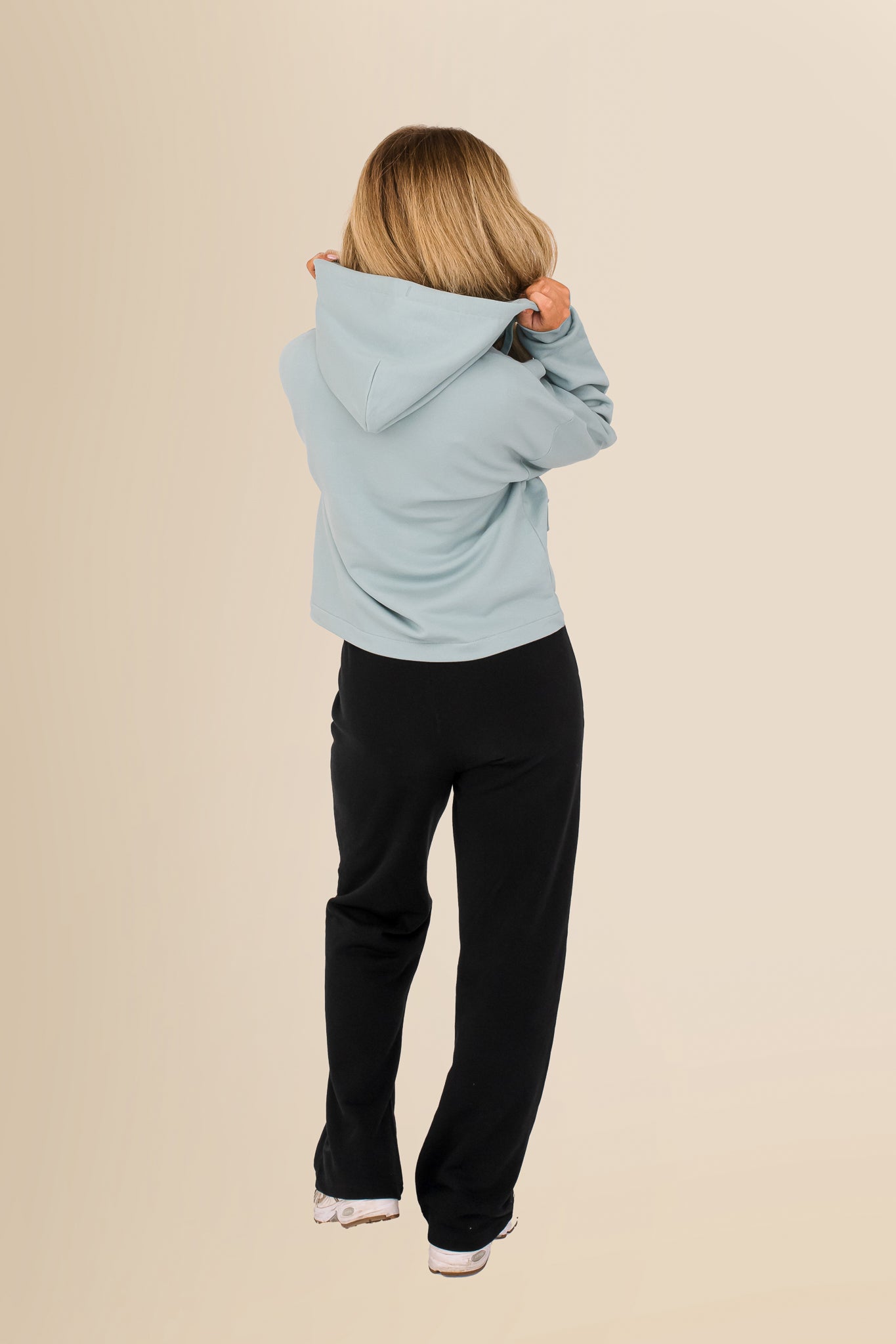 Women's Organic French Terry  Hooded Sweatshirt - Jade Green