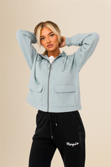 Women's Organic French Terry  Hooded Sweatshirt - Jade Green