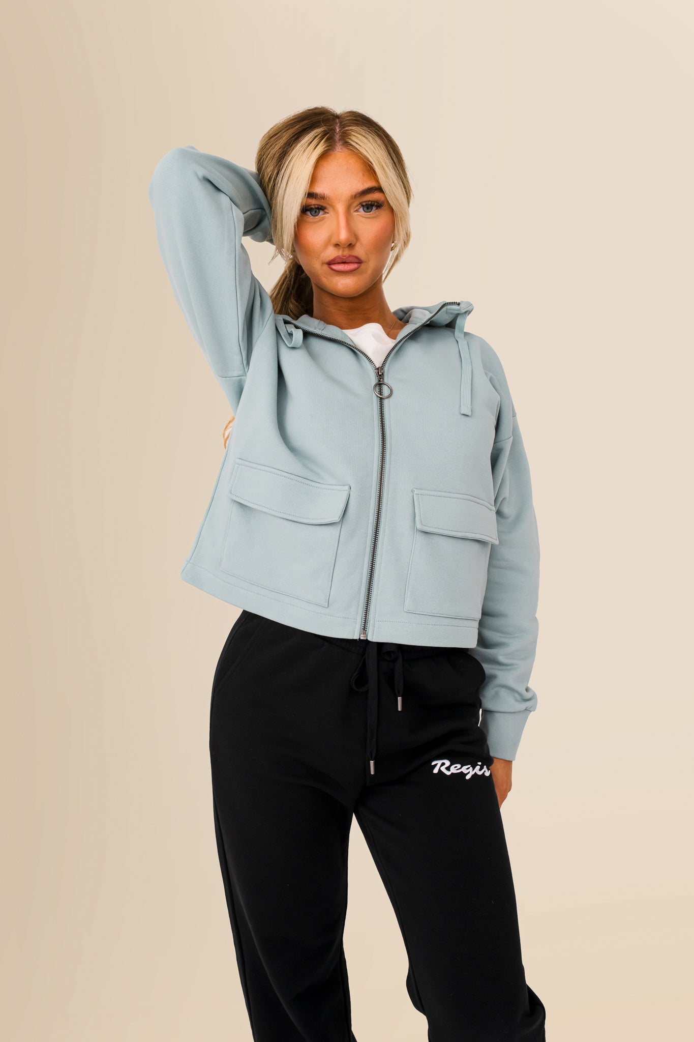 Women's Organic French Terry  Hooded Sweatshirt - Jade Green