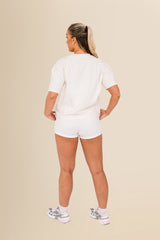 Eco-Friendly Women's French Terry Shorts - 100% Organic - Washed Ivory