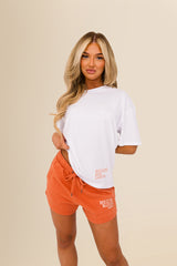 Eco-Friendly Women's French Terry Shorts - 100% Organic - Washed Pomelo