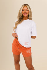 Eco-Friendly Women's French Terry Shorts - 100% Organic - Washed Pomelo