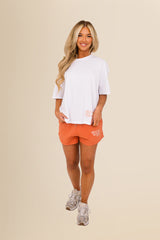 Eco-Friendly Women's French Terry Shorts - 100% Organic - Washed Pomelo
