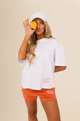 Eco-Friendly Women's French Terry Shorts - 100% Organic - Washed Pomelo