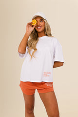 Eco-Friendly Women's French Terry Shorts - 100% Organic - Washed Pomelo