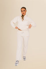 Women's Loose Fit French Terry Jogging Trousers – Organic & Recycled Blend - Ivory