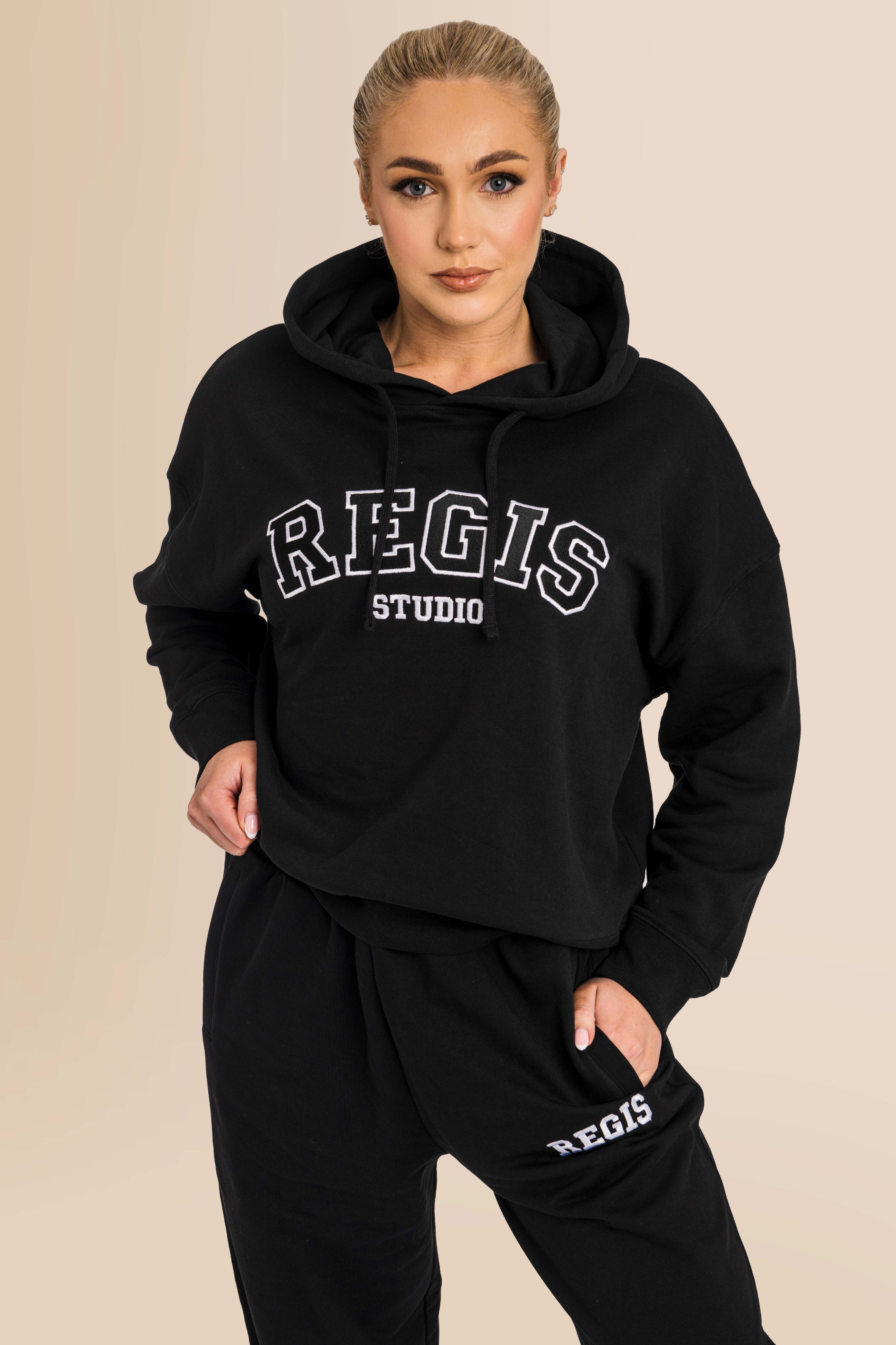 Premium Women's Organic Brushed Cotton Hoodie - Black