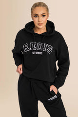 Premium Women's Organic Brushed Cotton Hoodie - Black