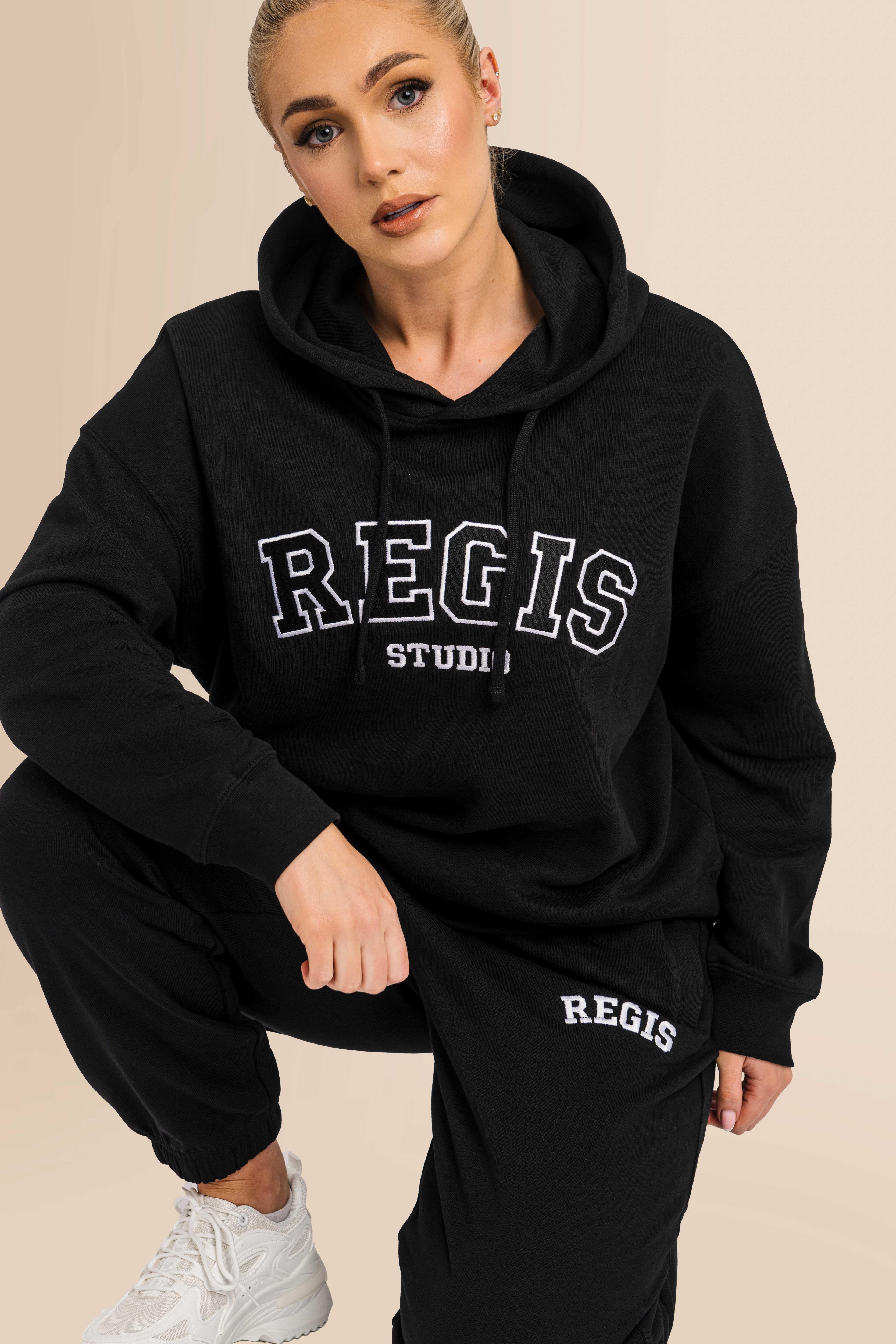 Premium Women's Organic Brushed Cotton Hoodie - Black