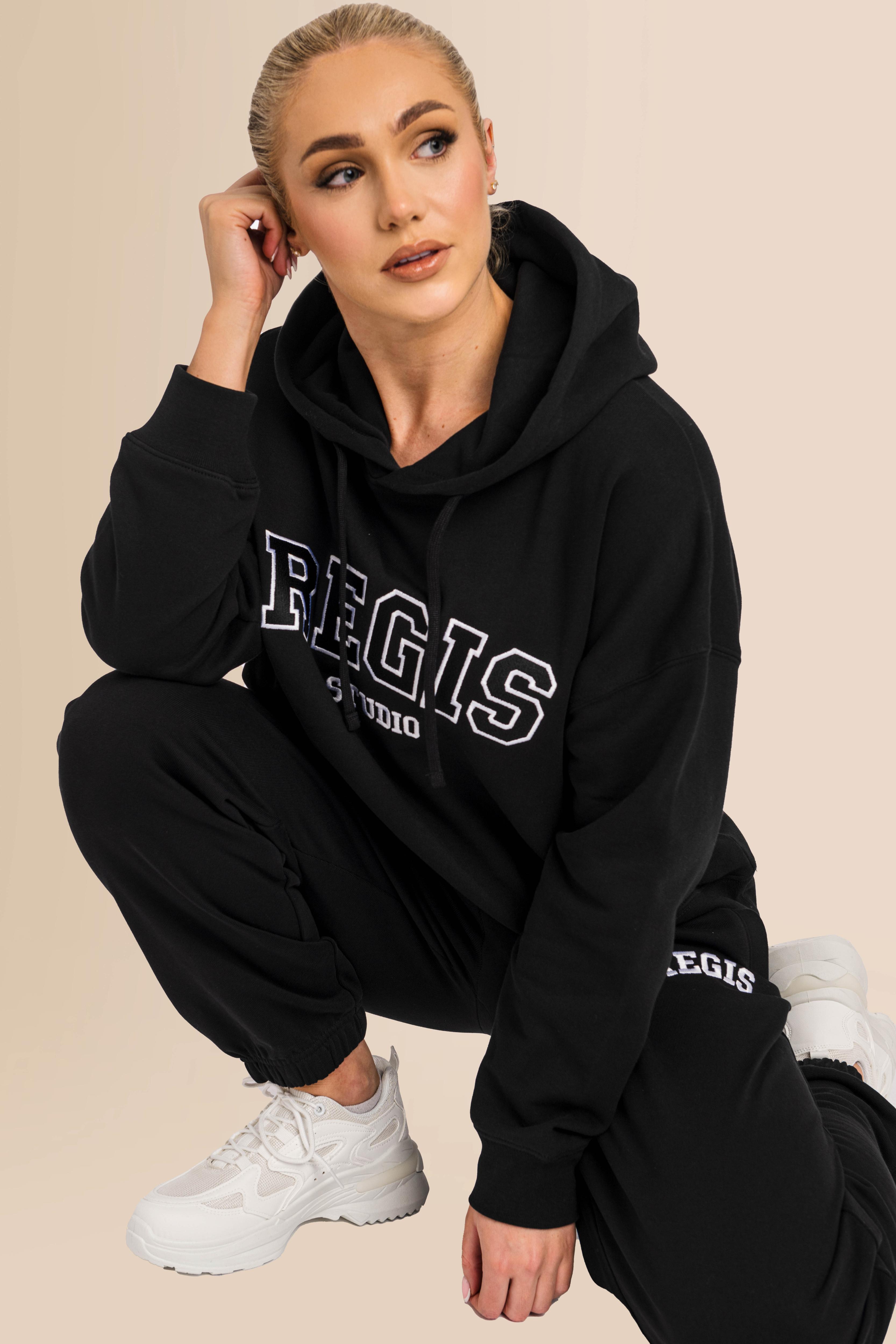 Premium Women's Organic Brushed Cotton Hoodie - Black